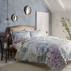 Hydrangea 100% Cotton Sateen 200 Thread Count Duvet Cover Set by Appletree