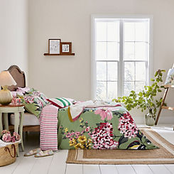 Hydrangea Floral 100% Cotton 180 Thread Count Duvet Cover Set by Joules