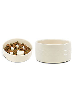 Icon Slow Feeder & Drink Bowl Set for Dogs - 20cm by Scruffs