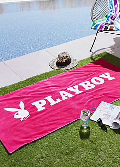 Iconic Bunny 100% Cotton Beach Towel by Playboy