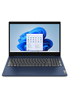 IdeaPad 3i 15.6 Inch Laptop - Intel Corei3, 128 GB SSD, Win 11S - Blue Print Bundle by Lenovo