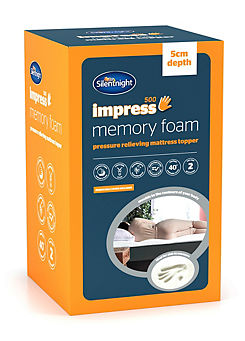 Impress 500 Memory Foam 5cm Depth Mattress Topper  by Silentnight