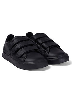 Infant Tovni Trip Black Leather Shoes by Kickers