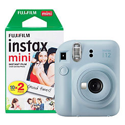 Instax Mini 12 Instant Camera with 20 Shot Film Pack - Pastel Blue by Fujifilm