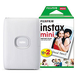 Instax Mini Link 2 Wireless Photo Printer with 20 Shots - Clay White by Fujifilm