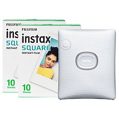 Instax Square Link Wireless Smartphone Photo Printer(20 Shots) - White by Fujifilm