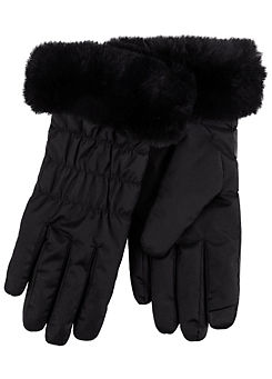 Isotoner Black Padded SmarTouch™ Gloves by Totes