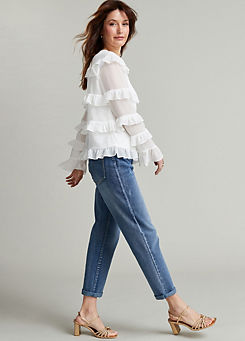 Ivory Frill Blouse by Freemans