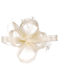 Ivory Small Feather Fascinator Clip by Jon Richard