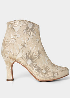 Jacquard Floral Ankle Boots by Joe Browns