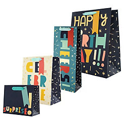 Jazzy Birthday Set of 4 Gift Bags by Hallmark
