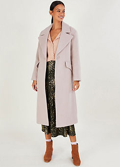 Jenny Brushed Wool Smart Coat with Recycled Polyester by Monsoon