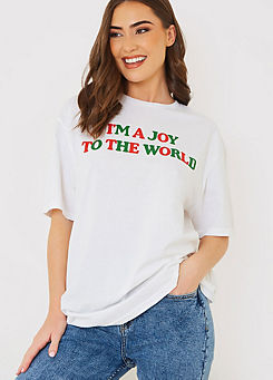 Joy To The World T-Shirt by In The Style