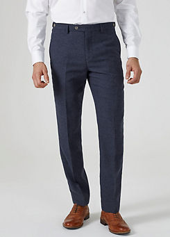 Jude Navy Blue Tailored Fit Suit Trousers by Skopes