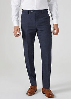 Jude Navy Blue Tapered Fit Suit Trousers by Skopes