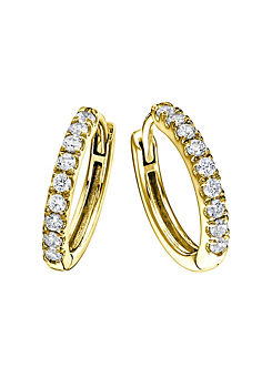Julia 9ct Gold 0.32ct Lab Grown Diamond Hoop Earrings by Created Brilliance