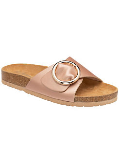 Juno Rose Gold Crossover Buckle Footbeds by Dunlop