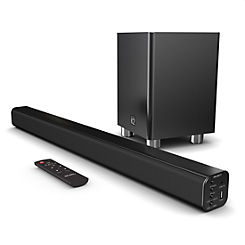 K2 Black 150W Soundbar System with Wireless Sub (ARC HDMI, Bluetooth, AUX, Optical) by Majority