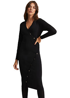 Kellia Black Knitted Midi Dress by Phase Eight