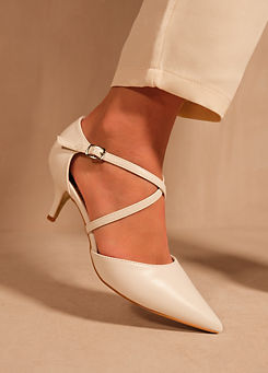 Kennedi White Court Shoes by Where’s That From