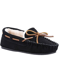 Kids Black Addison Slippers by Hush Puppies