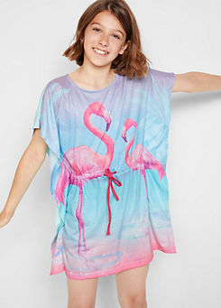 Kids Flamingo Print Dress by bonprix