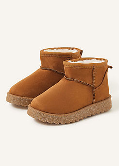 Kids Glittery Sole Faux Suede Boots by Accessorize