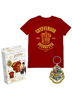 Kids Gryffindor Team Quidditch Boxed T-Shirt & Free Key Chain by Harry Potter