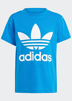 Kids Logo Print Crew Neck T-Shirt by adidas Originals