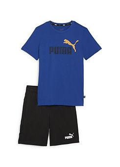 Kids Logo Print T-Shirt & Shorts by Puma