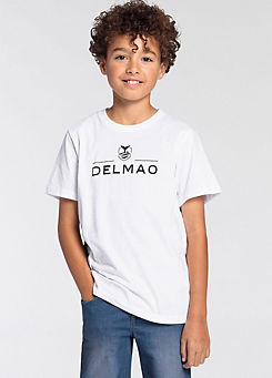 Kids Logo Print T-Shirt by DELMAO