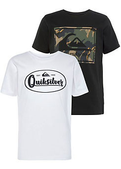 Kids Pack of 2 Archicamo Short Sleeve T-Shirts by Quiksilver