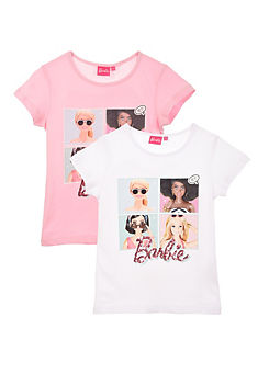 Kids Pack of 2 Barbie T-Shirts by Suncity