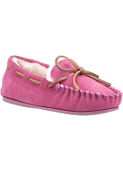 Kids Pink Addison Slippers by Hush Puppies