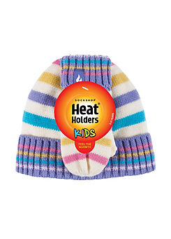 Kids Pixie Pom Pom Hat & Mittens- by Heat Holders