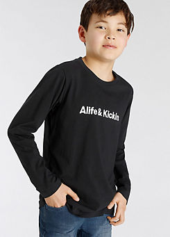 Kids Printed Long Sleeve Basic T-Shirt by Alife & Kickin