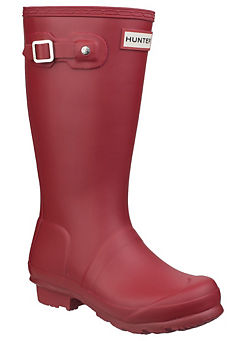 Kids Red Original Wellington Boots by Hunter