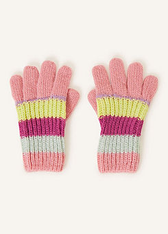 Kids Stripe Knit Gloves by Accessorize