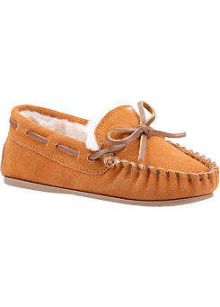 Kids Tan Addison Slippers by Hush Puppies