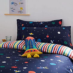 Kids Up In Space Glow in the Dark 25 x 50 cm Cushion by Joules