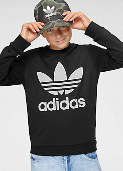 Kids ’Trefoil’ Logo Print Sweatshirt by adidas Originals