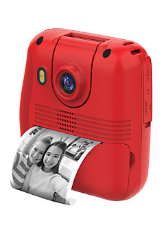 Kidz Digital Rechargeable Instant Print Camera with 3x Thermal Print Rolls Included - Red by Groov-e