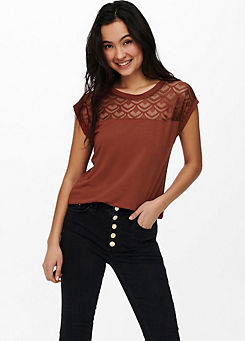 Lace Patterned Top by Only