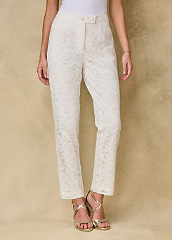 Lace Slim Tapered Trousers by Together