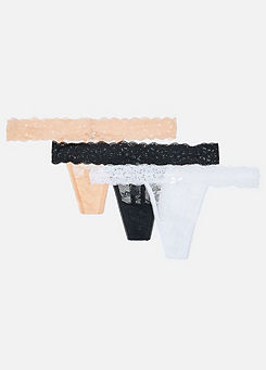 Lace Thongs Set of Three by Accessorize