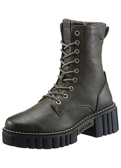 Lace-Up Platform Boots by Mustang