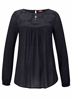 Laced Panel Long Sleeve Top by Buffalo