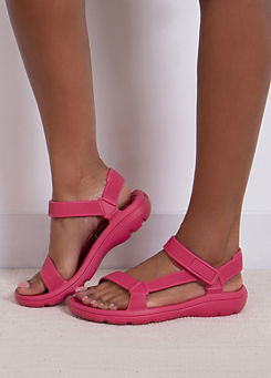 Ladies Azalea Pink Riley Adjustable Sport Sandals by Totes