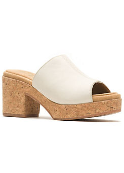 Ladies Cream Poppy Platform Mules Sandals by Hush Puppies
