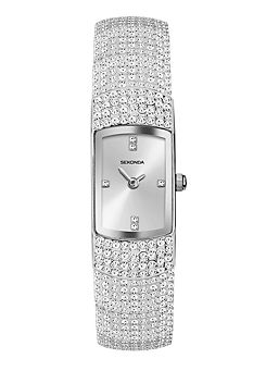 Ladies Dazzle Silver Alloy Bracelet Analogue 17mm Watch by Sekonda